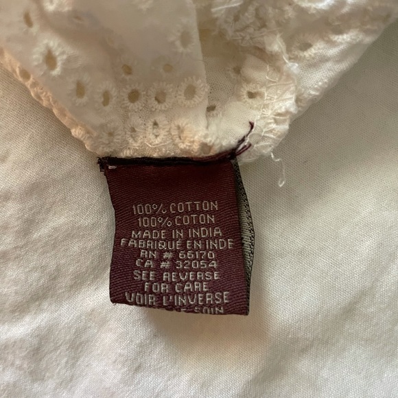 Ranna Gill Anthro White Eyelet Button Down Top - Picture 4 of 4